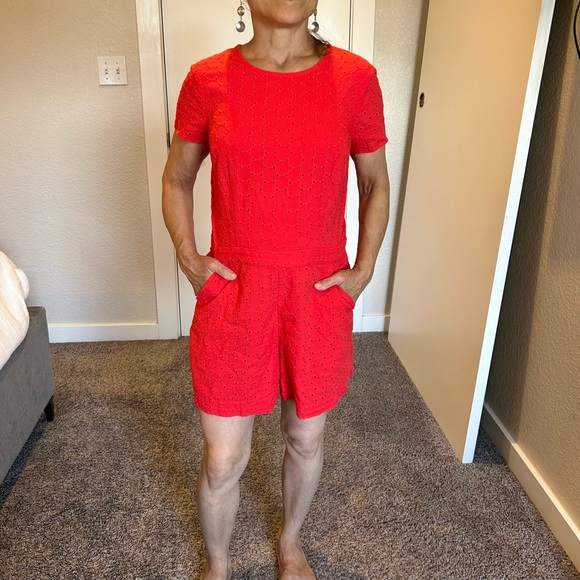 Banana Republic deep salmon romper - Picture 1 of 3